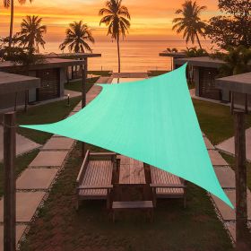 Artpuch Custom Size Turquoise Sun Shade Sail Triangle Canopy 185 GSM Durable Fabric UV Block Awning for Outdoor Patio Garden Backyard (Customized (Color: Turquoise, size: 12'x18')